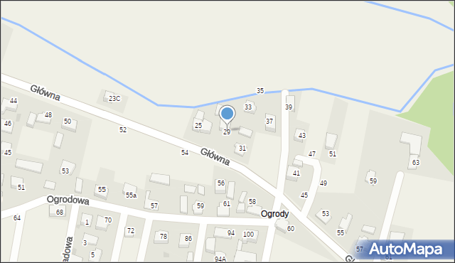 Osiek, Główna, 29, mapa Osiek