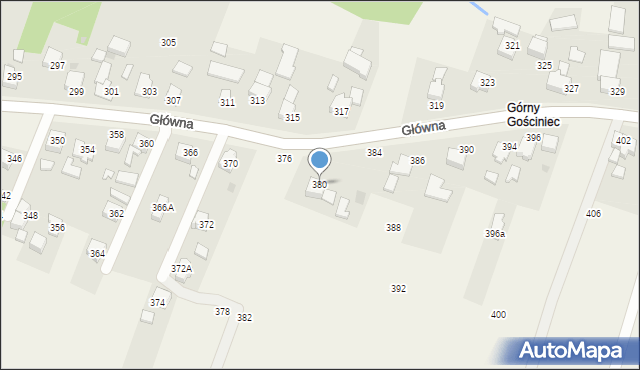 Osiek, Główna, 380, mapa Osiek