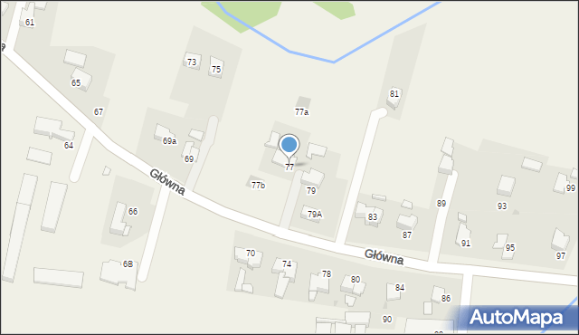 Osiek, Główna, 77, mapa Osiek