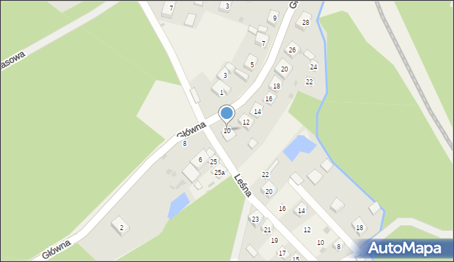 Osola, Główna, 10, mapa Osola