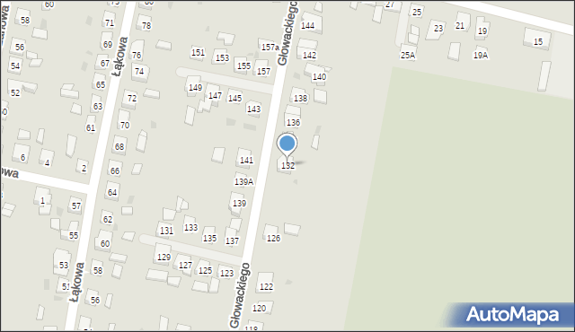 Ostrów Wielkopolski, Głowackiego, 132, mapa Ostrów Wielkopolski