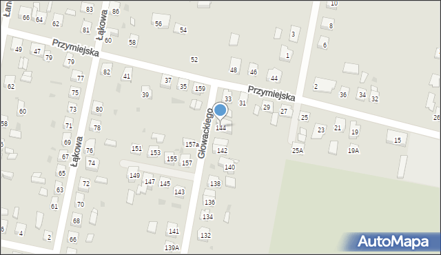 Ostrów Wielkopolski, Głowackiego, 144, mapa Ostrów Wielkopolski