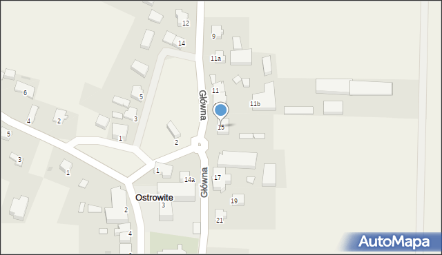 Ostrowite, Główna, 15, mapa Ostrowite