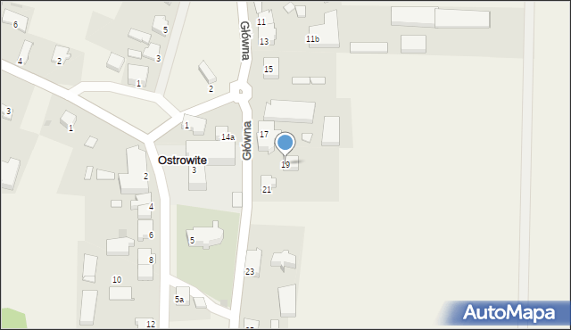 Ostrowite, Główna, 19, mapa Ostrowite