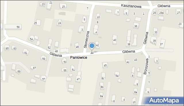 Paniowice, Główna, 44, mapa Paniowice