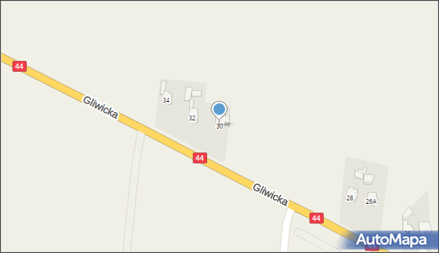 Paniówki, Gliwicka, 30, mapa Paniówki