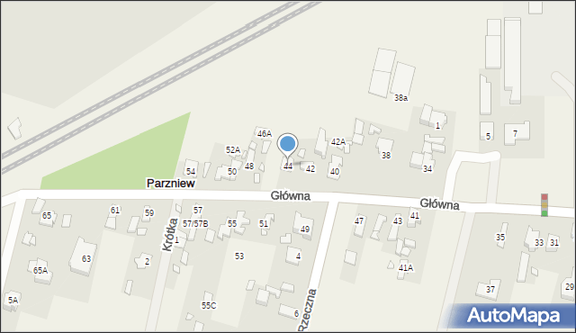 Parzniew, Główna, 44, mapa Parzniew