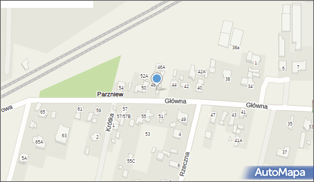 Parzniew, Główna, 48A, mapa Parzniew