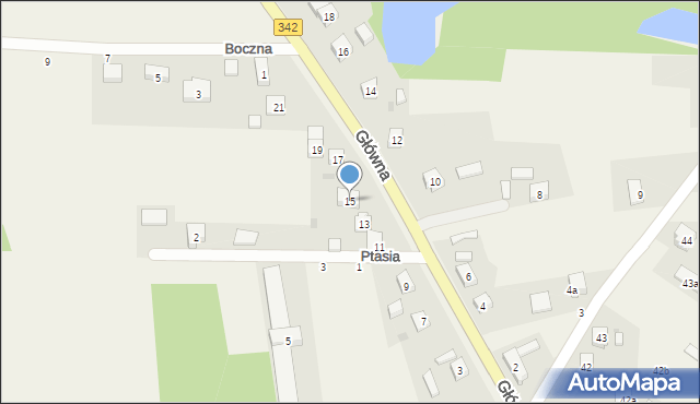 Pęgów, Główna, 15, mapa Pęgów