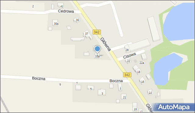 Pęgów, Główna, 33a, mapa Pęgów