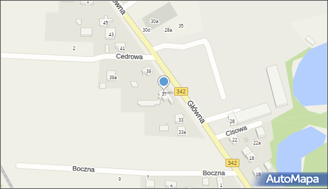 Pęgów, Główna, 37, mapa Pęgów