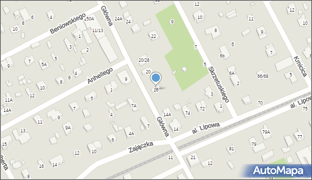 Piaseczno, Główna, 16, mapa Piaseczno