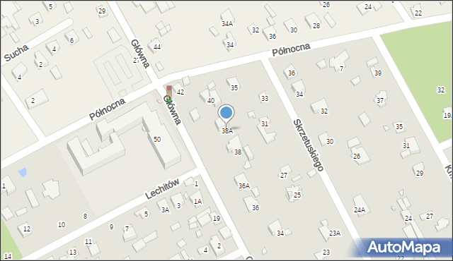 Piaseczno, Główna, 38A, mapa Piaseczno