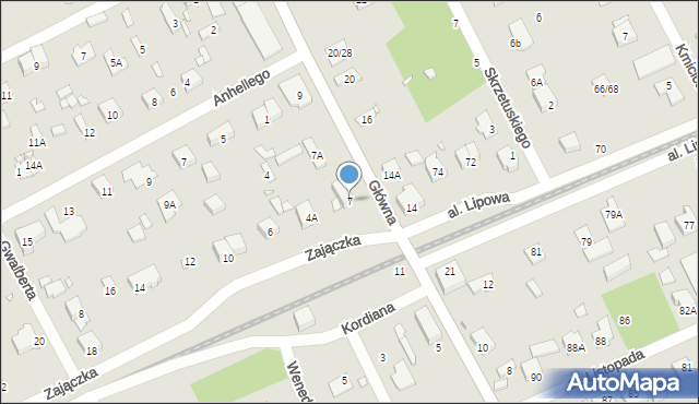 Piaseczno, Główna, 7, mapa Piaseczno