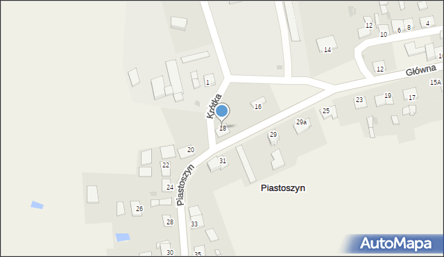 Piastoszyn, Główna, 18, mapa Piastoszyn