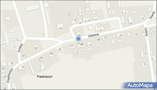 Piastoszyn, Główna, 21, mapa Piastoszyn