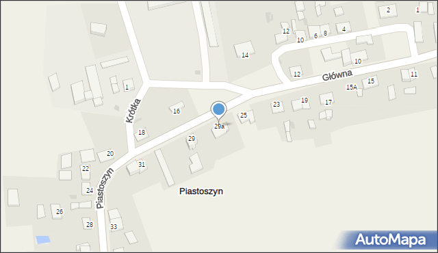 Piastoszyn, Główna, 29a, mapa Piastoszyn