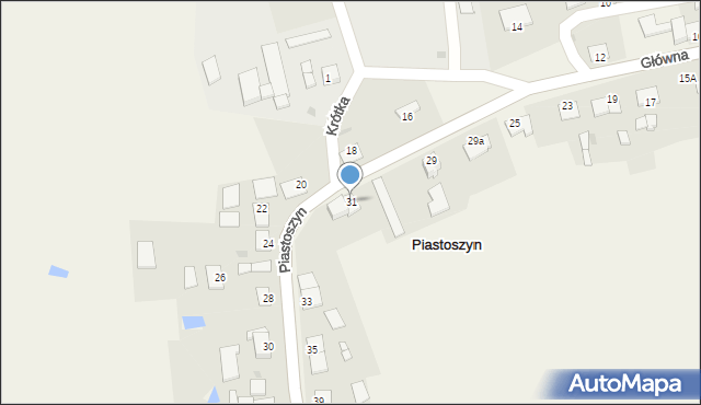 Piastoszyn, Główna, 31, mapa Piastoszyn