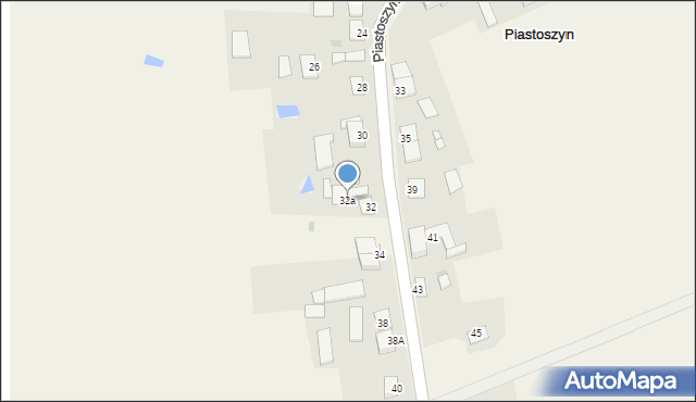 Piastoszyn, Główna, 32a, mapa Piastoszyn