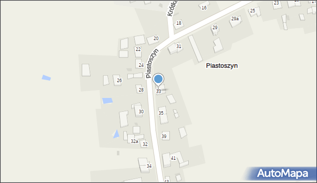 Piastoszyn, Główna, 33, mapa Piastoszyn