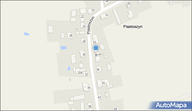 Piastoszyn, Główna, 35, mapa Piastoszyn