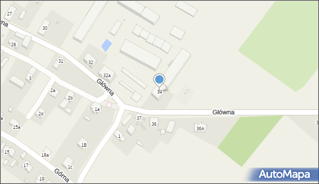 Piekary, Główna, 34, mapa Piekary