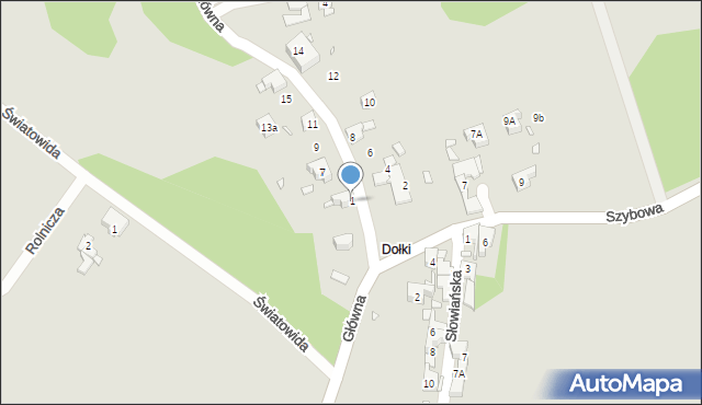 Piekary Śląskie, Główna, 1, mapa Piekary Śląskie