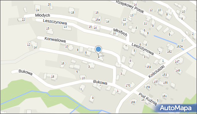 Pietrzykowice, Głogowa, 4, mapa Pietrzykowice