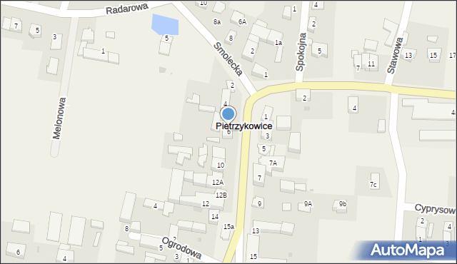 Pietrzykowice, Główna, 6, mapa Pietrzykowice