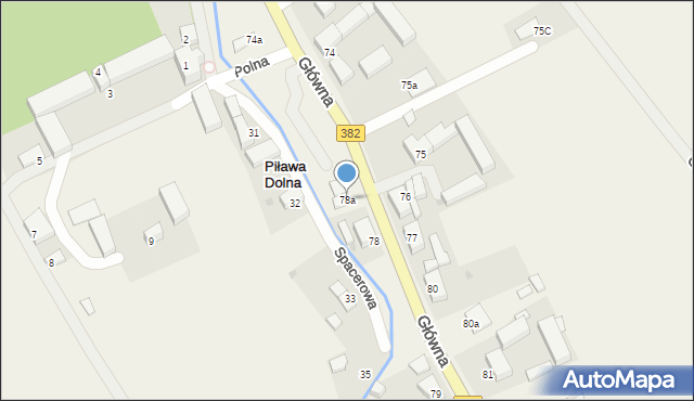 Piława Dolna, Główna, 78a, mapa Piława Dolna