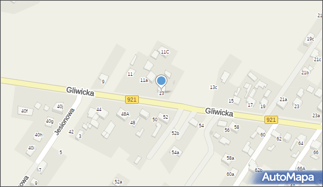 Pilchowice, Gliwicka, 13, mapa Pilchowice