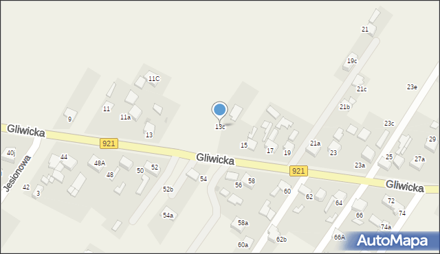 Pilchowice, Gliwicka, 13c, mapa Pilchowice