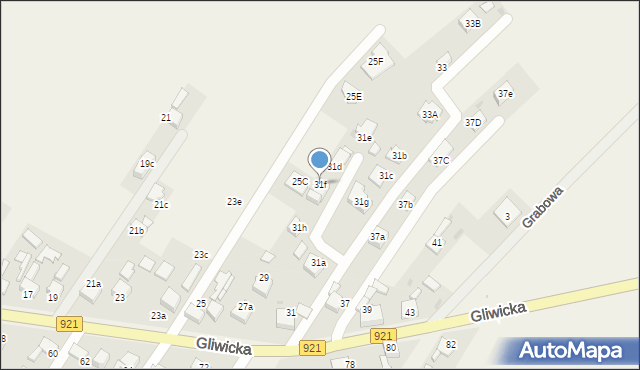 Pilchowice, Gliwicka, 31f, mapa Pilchowice