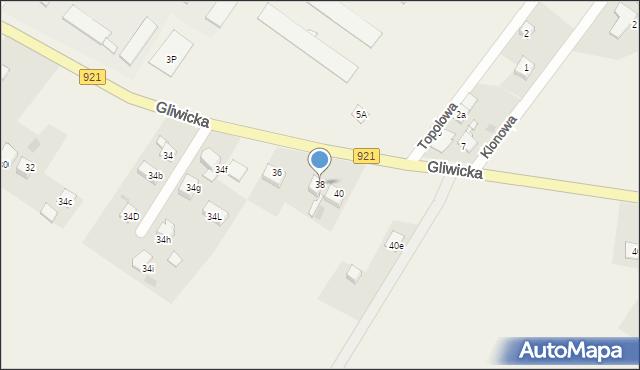Pilchowice, Gliwicka, 38, mapa Pilchowice