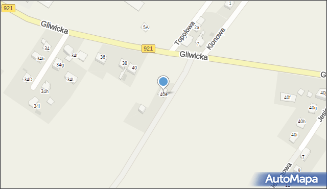 Pilchowice, Gliwicka, 40e, mapa Pilchowice