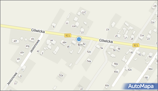 Pilchowice, Gliwicka, 50, mapa Pilchowice