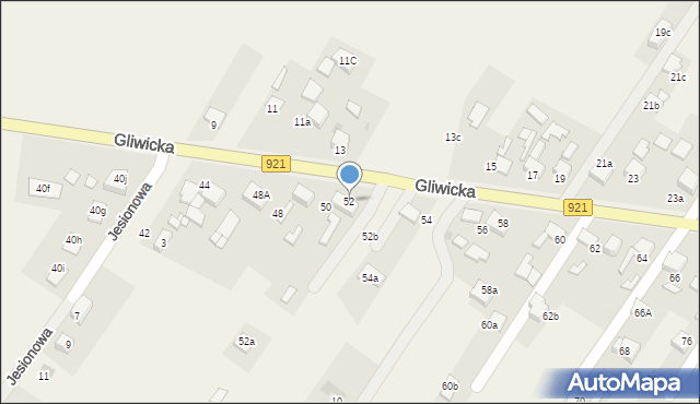 Pilchowice, Gliwicka, 52, mapa Pilchowice