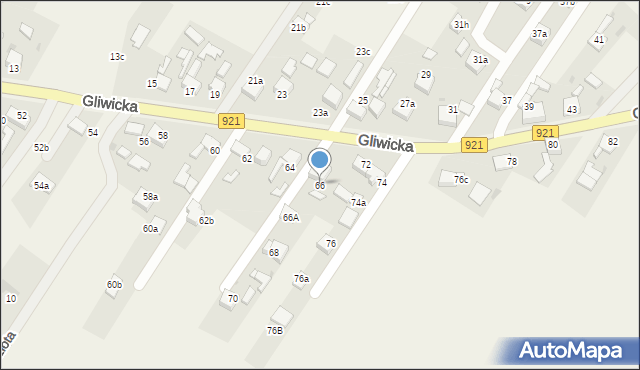 Pilchowice, Gliwicka, 66, mapa Pilchowice