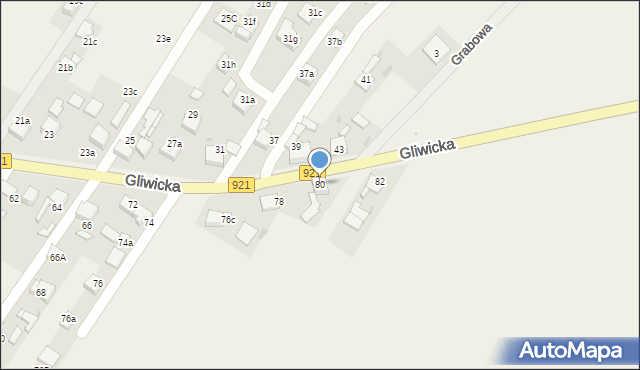Pilchowice, Gliwicka, 80, mapa Pilchowice