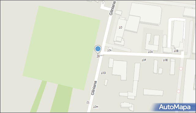 Piotrków Trybunalski, Gliniana, 19, mapa Piotrków Trybunalski