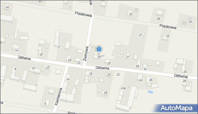 Piotrowice, Główna, 23, mapa Piotrowice