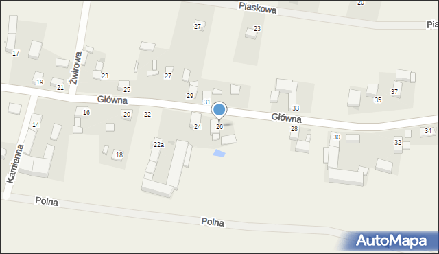 Piotrowice, Główna, 26, mapa Piotrowice