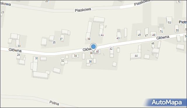 Piotrowice, Główna, 38, mapa Piotrowice