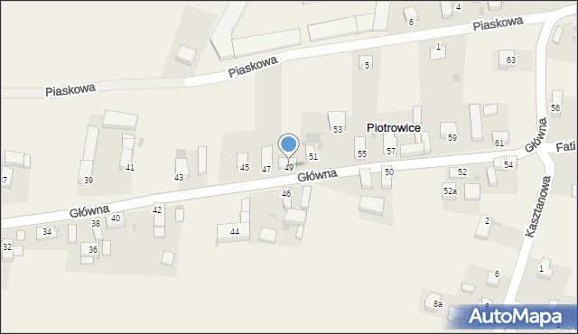 Piotrowice, Główna, 49, mapa Piotrowice