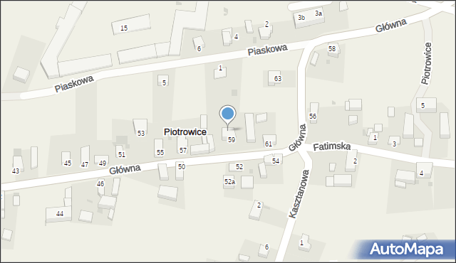 Piotrowice, Główna, 59, mapa Piotrowice