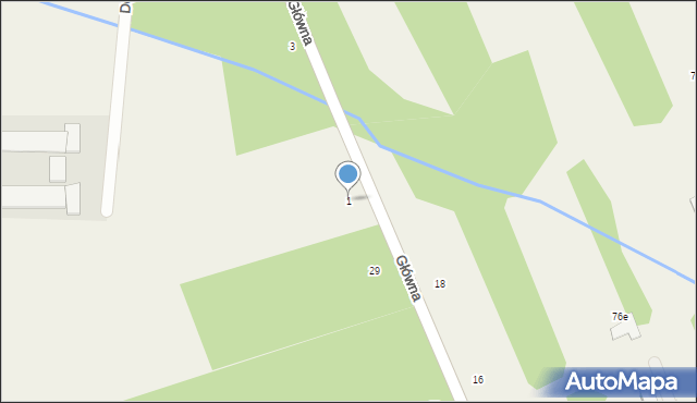 Piskórka, Główna, 1, mapa Piskórka
