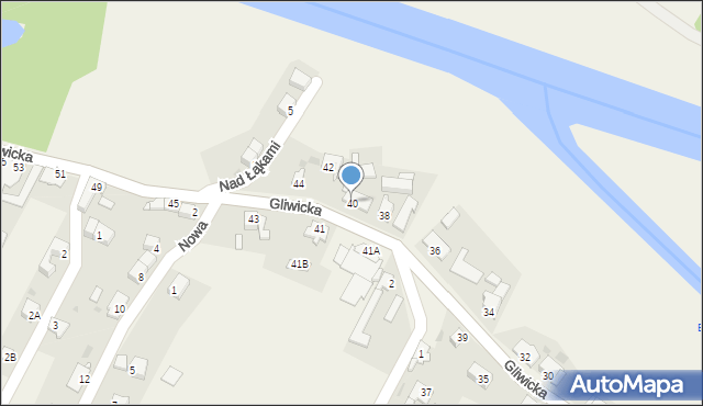 Pławniowice, Gliwicka, 40, mapa Pławniowice