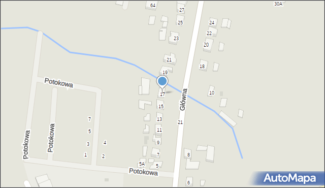 Pobiedziska, Główna, 17, mapa Pobiedziska