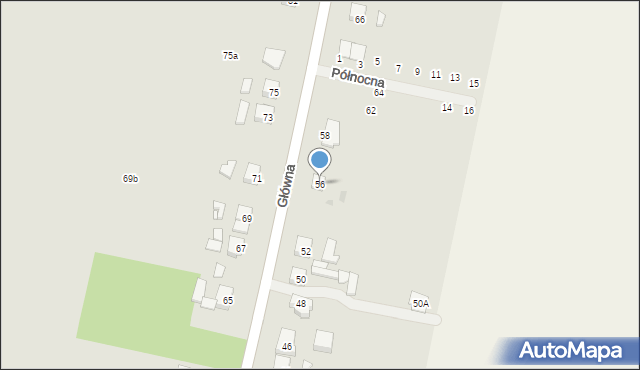 Pobiedziska, Główna, 56, mapa Pobiedziska