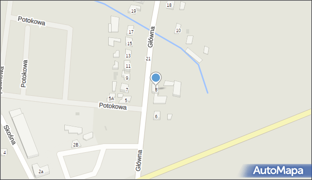 Pobiedziska, Główna, 8, mapa Pobiedziska